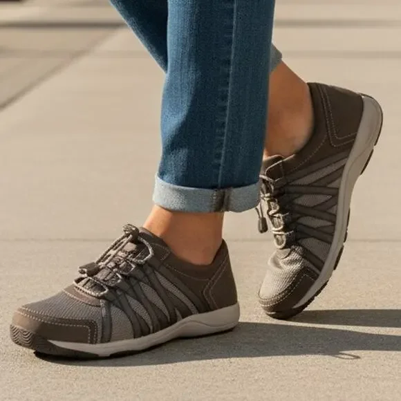 DANSKO Women's 2-Tone Gray Toggle Leather Walking Sneakers - Size:  9/40 - Picture 2 of 9